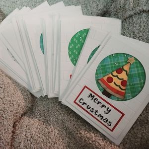 Handmade "Merry Crustmas" Christmas Cards, Holiday Cards